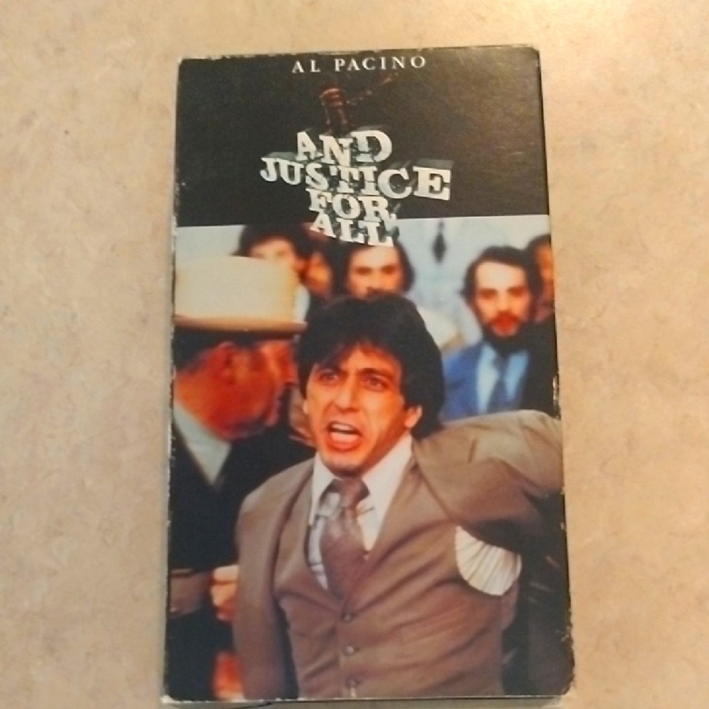 Al Pacino, And Justice For All Vintage VHS Tape, Columbia Pictures